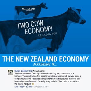 NewsTalk ZB Engagement Two Cow Economy - NZME
